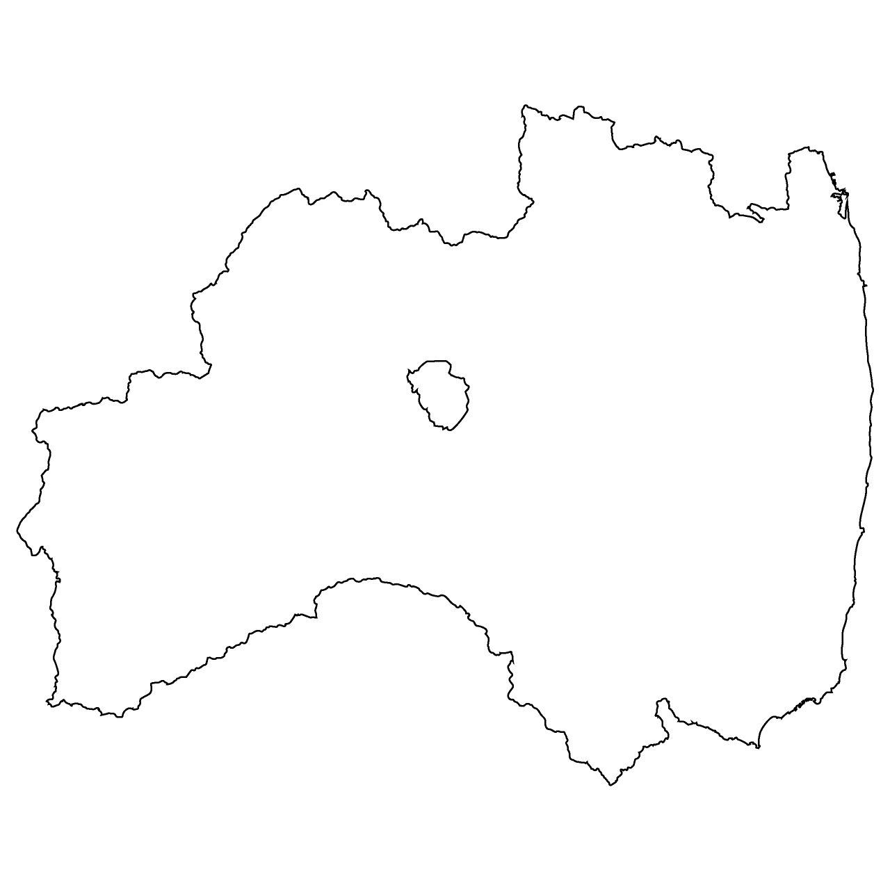 福島県の地図